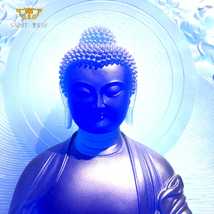 Tượng Phật Mạ Vàng Trang Trí Đền Thờ Phật Giáo Kính Pha Lê Thiết Kế Theo Yêu Cầu Lớn Điêu Khắc - Product Image 3