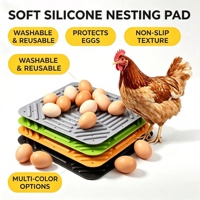 Tapis de nidification en silicone pour poules, lavable, réutilisable, anti-casse d'œufs, pour poulailler, découpable, pour volailles