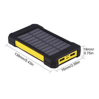 Gadget électronique au prix d'usine, batterie solaire étanche 10000mAh, charge rapide, lampe torche LED intégrée, sans fil