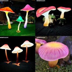 Momovalley fait à la main extérieur LED lumières résine étanche petit champignon <span class=keywords><strong>gras</strong></span> pour jardin voie paysage résidentiel pour la fête - Product Image 4