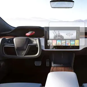 풀 커버 내비게이션 화면 강화 유리보호 터치 스크린 보호 자동차 필름 Tesla 모델 S / X 전면 화면 Pr