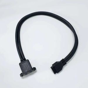 20 针内部主板接头转 2 端口 USB 3.0 AF 面板延长线，双螺钉法兰安装 - Product Image 6