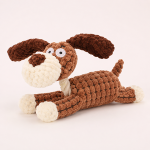 Wholesale Silicat Eco-Friendly <b>Plush</b> Dog Chew Toy with Rope and Cartoon Pattern - Product Image 4