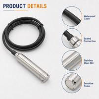 HANK HK-802 IP68 Submersible Water Level Sensor 4-20mA SS304 Liquid Level Transmitter for Tank Well Sewage