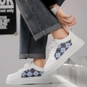 Luxury Designer OEM <b>Men</b> PU Upper Lightweight <b>Breathable</b> Mesh Lace-up Height Increasing Loafers Winter Spring Summer PVC Outsole - Product Image 4