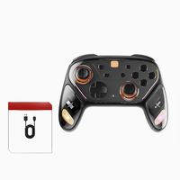 Manette de jeu sans fil pour Nintendo Switch/PC/Android/iOS, joystick RGB avec fonction macro programmable