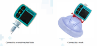 Capnographe compact à capteur d'EtCO2 standard, en plastique, avec écran TFT couleur intégré de 1,4 pouce