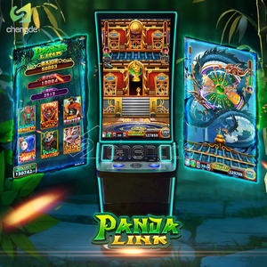 Máquina de videojuegos Panda Link con pantalla táctil curva de 43 pulgadas, gabinete metálico 6 en 1 con juegos de habilidad, precio de fábrica OEM. - Product Image 1