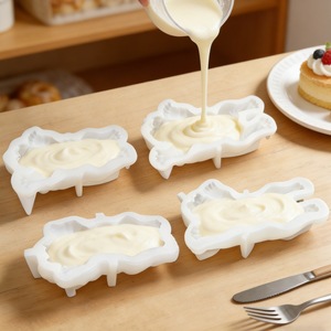 Shar Pei Mousse <b>Silicone</b> Mold 3D Dog Shape For Jelly Pudding Dessert <b>Baking</b> Home Use Transparent White - Product Image 3
