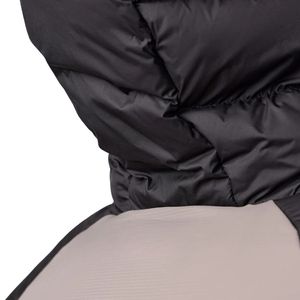 Veste matelassée à capuche pour homme, noire et gris pierre, avec blocs de couleur, fermeture éclair intégrale, isolée, coupe-vent et thermique, pour l'hiver - Product Image 6