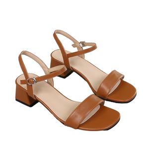 Nouvelles sandales romaines à bride cheville pour femmes, talon épais, grande taille, vente directe usine pour la saison d'automne - Product Image 1