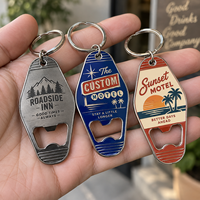 Fabricant, Vente en gros, Personnalisation : Porte-clés vintage en métal brodé, Décapsuleur de bouteille style motel, Étiquette de clé d'hôtel/motel