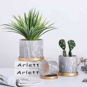 <span class=keywords><strong>Pot</strong></span> de fleur marbré plante verte peau de tigre <span class=keywords><strong>orchid</strong></span>ée <span class=keywords><strong>pot</strong></span> en céramique respirant avec plateau - Product Image 4