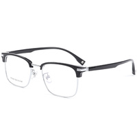Lunettes de vue carrées anti-lumière bleue pour homme, monture optique en alliage d'acétate plaqué IP, pour bureau et myopie, qualité supérieure