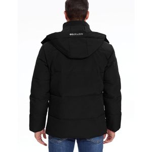 FOXA Men's Down Puffer <b>Jacket</b> <b>Waterproof</b> Hooded Winter Coat Casual Straight Body Insulated <b>Parka</b> Snow <b>Jacket</b> - Product Image 4