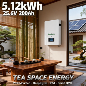 Batterie solaire 24V 25.6V 200Ah 5kWh pour système d'énergie solaire, montage mural - Product Image 4