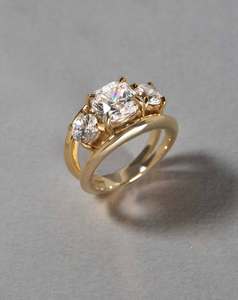 Bague en diamant de laboratoire taille Asscher de haute qualité pour femme en or jaune, or blanc, or rose, bijoux de mariage et de fiançailles - Product Image 3
