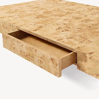 Bureau d'art moderne en bois massif écologique American Rh Furniture avec tiroirs, démontable et durable