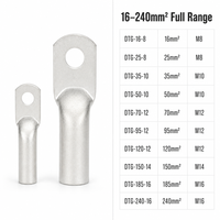 Cosse de câble tubulaire en cuivre étamé 16-240mm² Connecteur à sertir IEC61238 CE RoHS Usine OEM certifiée ISO9001 depuis 17 ans