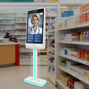 Quiosco Médico Inteligente con IA, Hardware para Interiores, con Base para Piso, Iluminación LED, Quiosco de Telemedicina Transparente con IA y Cámara - Product Image 3