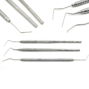 Sonda dental manual de una sola punta de acero inoxidable Addler para limpieza dental, instrumento de raspado dental en oferta, personalizable - Product Image 1