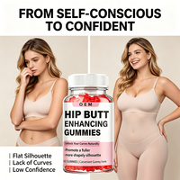 Gummies OEM pour l'amélioration des hanches et des fesses, 60 unités pour femmes adultes, soutien naturel des courbes pour une silhouette plus pulpeuse
