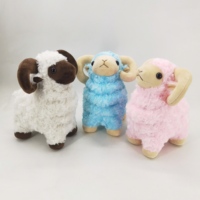 Vente en gros doux mouton bleu marron rose blanc 25CM 40CM peluche agneau poupée jouets en peluche peluches cadeaux