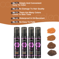 Mousse teintée naturelle Oalen Private Label pour perruques et frontaux, spray teintant pour dentelle, brun clair, brun moyen, brun foncé