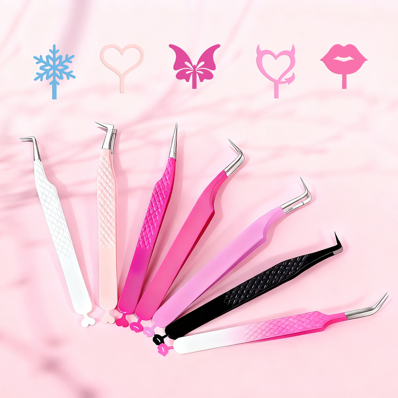 Free Custom Fiber Tip Eyelash Tweezer