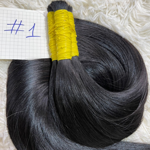 Pelo Remy a granel de calidad superior, Color negro, sin procesar, 1 cutícula virgen, extensión de cabello humano Alineación - Product Image 2