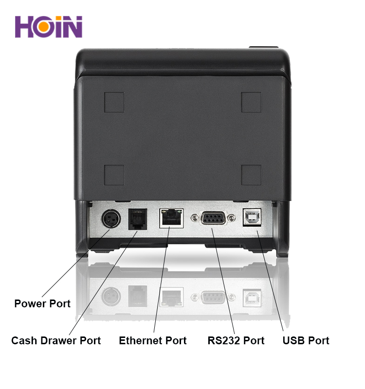 Hoin Latest Designed Thermal Receipt Printer 80mm Black and White with High Performance HOP-H806