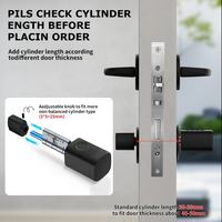 Cylindre de serrure intelligent OEM Retrofit, entrée sans clé, empreinte digitale, électronique, pour appartement, cylindre de serrure intelligent Tuya