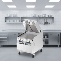 Plancha Eléctrica Comercial de Doble Cabezal y Doble Cara con Controles Independientes |   Plancha de Cocina para Restaurante