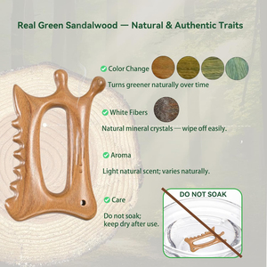 Herramienta de Masaje Gua Sha de Madera para Todo el Cuerpo y Rostro, Masajeador de Drenaje Linfático, Raspador Facial de Madera Natural, Esculpidor de Línea Mandibular, Desinflamatorio - Product Image 3