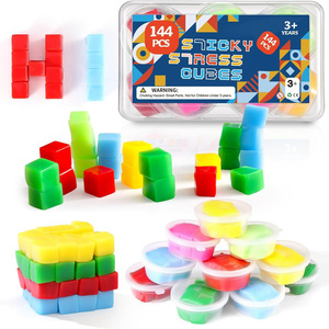 Mini cubes empilables qui collent à n'importe quoi, blocs collants non toxiques et sans danger pour les enfants, blocs en gelée non toxiques pour la maternelle, pour la construction - Product Image 6