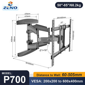 قاعدة كبيرة 50 بوصة-85 بوصة تلفزيون كامل ° مثبت على الحائط للتلفزيون-85 بوصة VESA * moion إلى ، * من من من من من من من ؟ ؟ ؟ ؟ ؟ ؟ ؟ ؟ ZENO P700 - Product Image 5