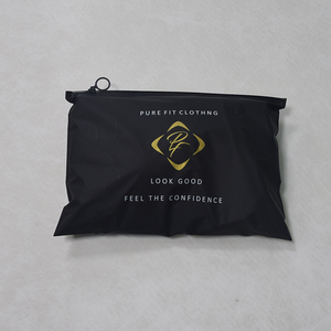 Custom Frosted Zipper Bags Resealable PE <b>Plastic</b> Clothing <b>Packaging</b> Bags for Garment T-shirt Socks - Product Image 5