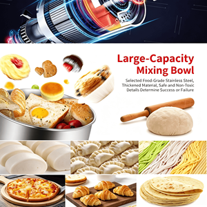Mélangeur à spirale industriel, <span class=keywords><strong>pétrin</strong></span> à farine automatique à deux vitesses pour pizza, pain et <span class=keywords><strong>boulangerie</strong></span> - Product Image 6