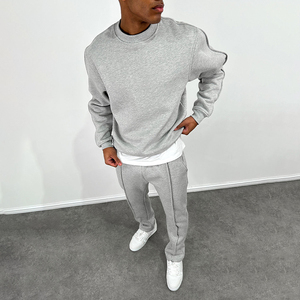 <span class=keywords><strong>Felpa</strong></span> girocollo da uomo di nuovo Design con pantaloni da ginnastica abbinati Set abbigliamento sportivo Casual - Product Image 2