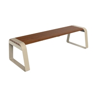 Banc de parc au design moderne et élégant, mobilier urbain pour les zones paysagères des musées et les quartiers muséaires