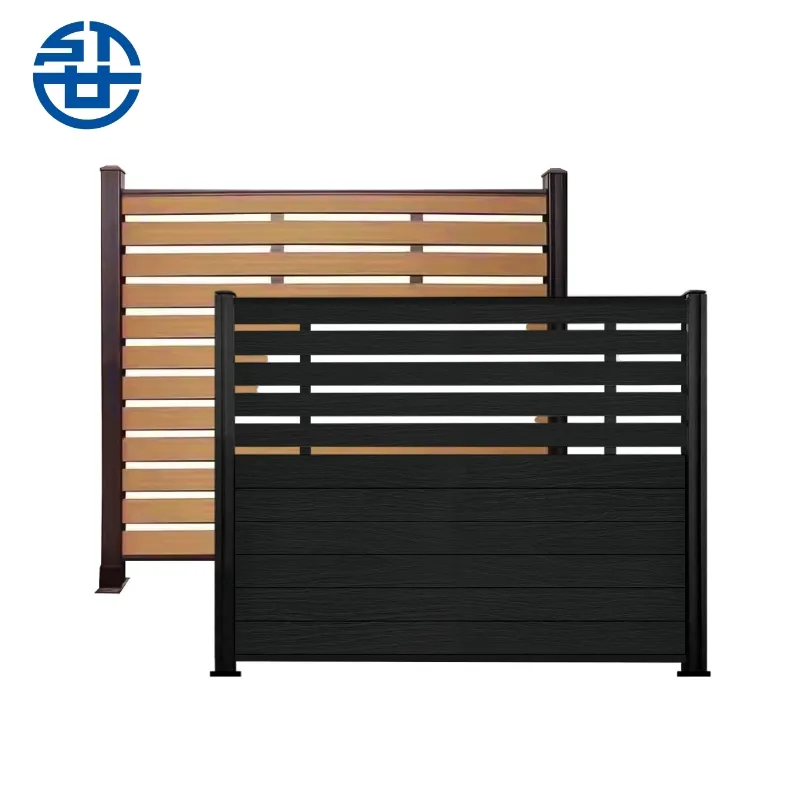 New wholesale waterproof wood plastic composite fencing custom size Outdoor garden privacy wpc fence