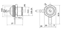 SZ-16KYB Einloch-Kabel buchsen stecker Buchse Buchse Buchse Nicht-Konstante Panel Mount Löt becher
