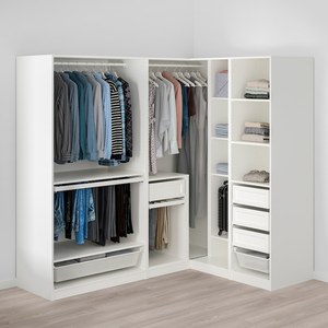 <span class=keywords><strong>Armoire</strong></span> d'angle profonde et spacieuse pour vêtements et accessoires, espace de rangement généreux - Product Image 1