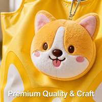 Breloque de sac en peluche personnalisée, jouet animal en peluche portable, mini porte-clés en tissu doux