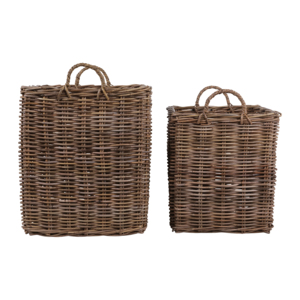 Woven Rattan Storage <b>Basket</b> with <b>Handles</b> for Shelves and Home Decor Multipurpose <b>Wicker</b> <b>Basket</b> Set - Product Image 3