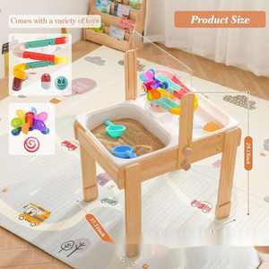 <span class=keywords><strong>Table</strong></span> sensorielle en bois écologique ANKKE pour tout-petits - Durable, facile à assembler, multifonctionnelle, cadeau <span class=keywords><strong>d</strong></span>'activités à domicile pour enfants - Product Image 2