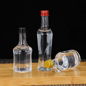 Ingrosso su ordinazione 50 ml Mini bottiglia di vino rotonda bomboniera 50 Ml <span class=keywords><strong>liquore</strong></span> piccolo Whisky Vodka bottiglia di vetro con tappo in metallo a vite - Product Image 2