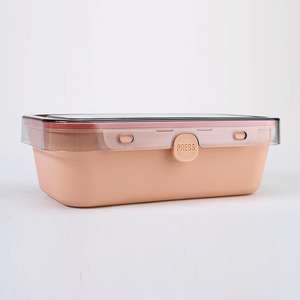 Boîte à bento en plastique à impression mignonne pour enfants de 1000ML Boîte à lunch haute capacité avec bouteille d'eau Ensemble de boîtes à lunch pour enfants sans BPA - Product Image 2