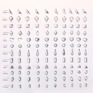 K9 cam 3D kesim elmas Rhinestones yeni ters kenar düz şekilli at göz aşk takı giysiler için mevcut büyük - Product Image 6