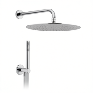 Kit de cabezal de ducha redondo para montaje en techo, brazo de 200 mm de diámetro y 300 mm de longitud, juego de accesorios para baño - Product Image 3